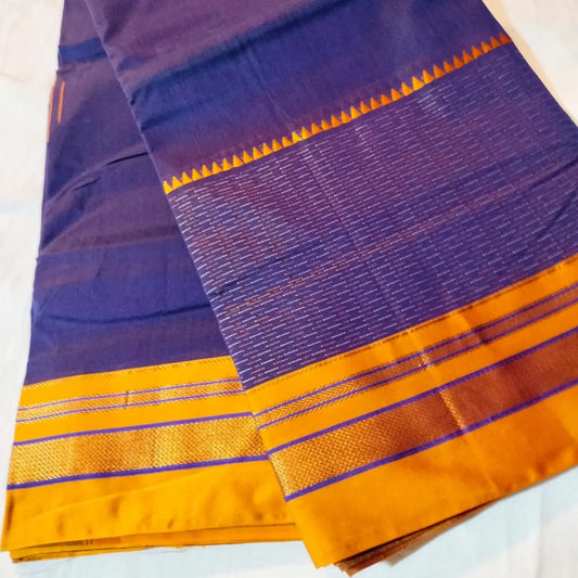 Ilkal Cotton Silk Saree Royal Blue