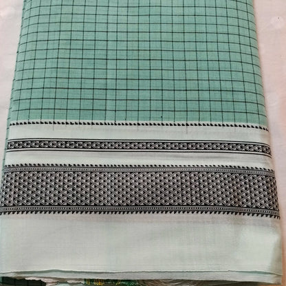 Ilkal Pure Cotton Saree Pista Green