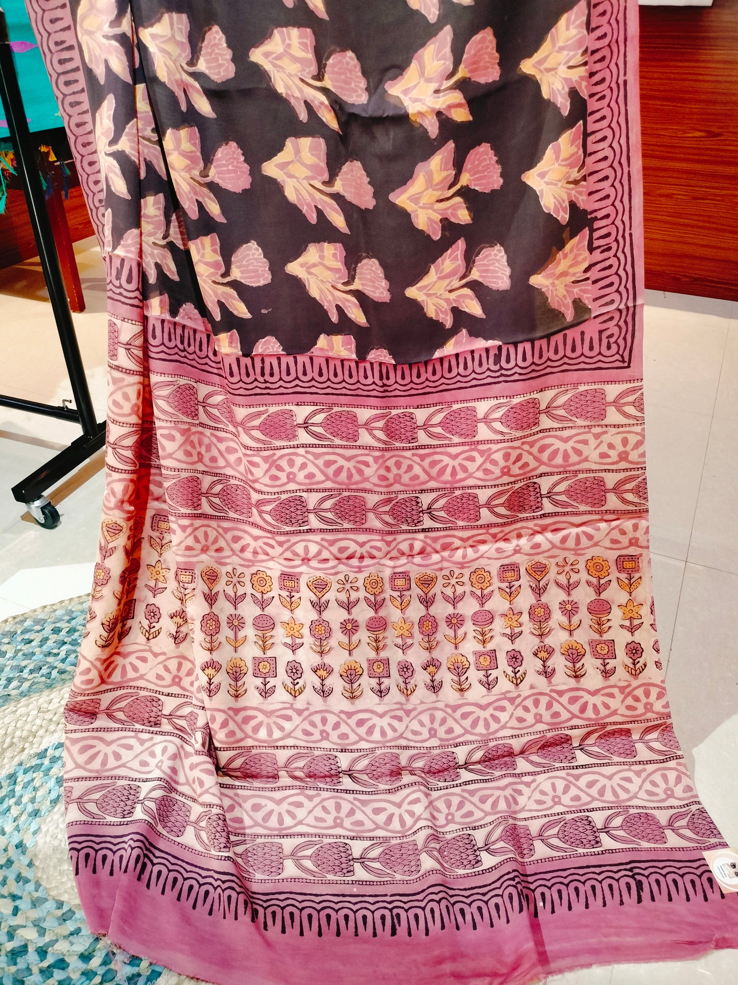 Vanaspati Modal Silk Brown Brown Pink