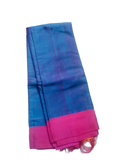 Ilkal Satin Silk Saree with Plain Border – Elegant Office to Event Wear