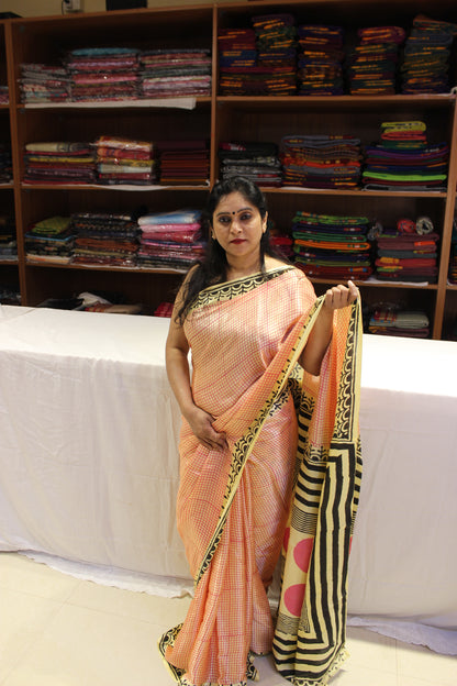 Vanaspati Modal Silk Sarees  Peach