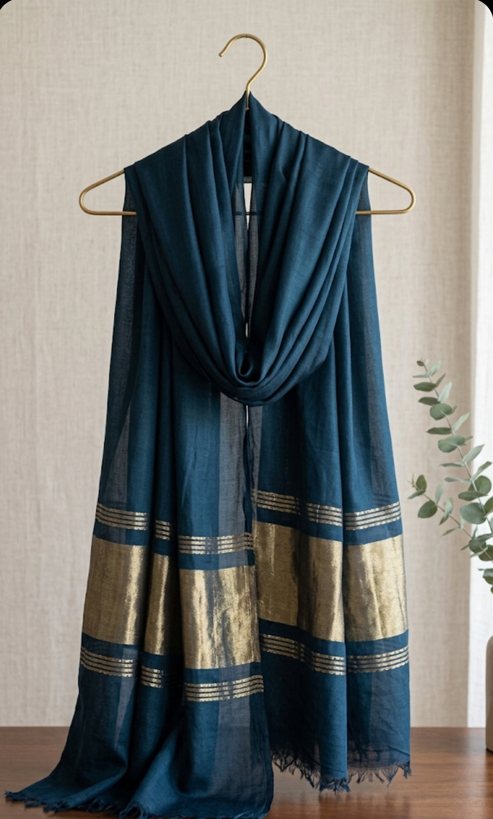 Pure Modal Silk Dupatta with Zari Border - Purple colour