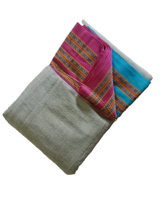 Anchu Patteda Gometini Saree Grey colour