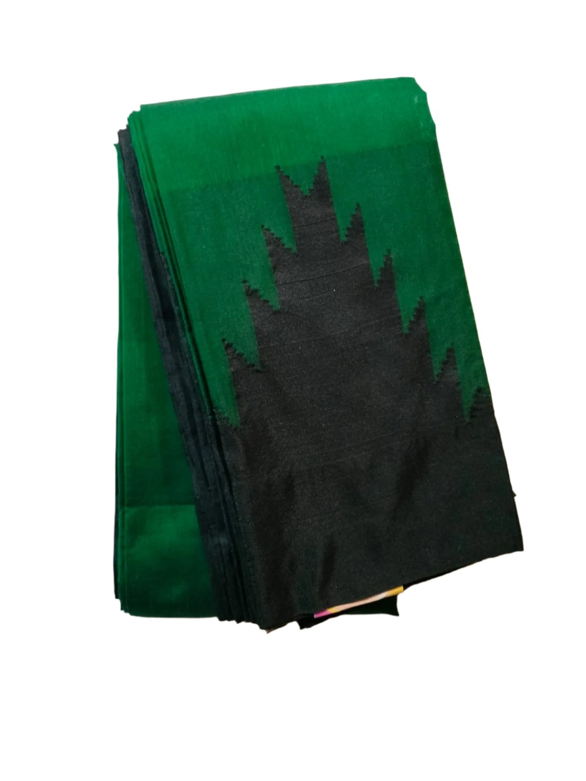 Ilkal Temple Border Green black