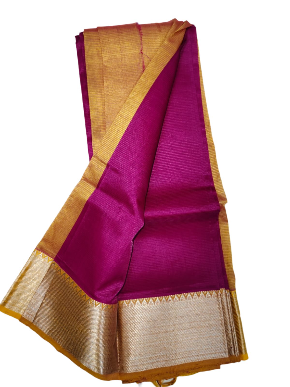 Mangalgiri Cotton Silk Purple with Orange