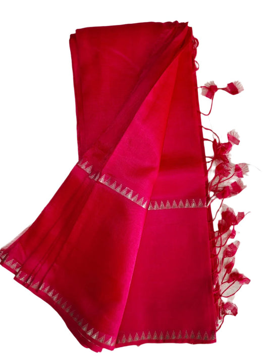 Mangalgiri Cotton Silk Hot Pink