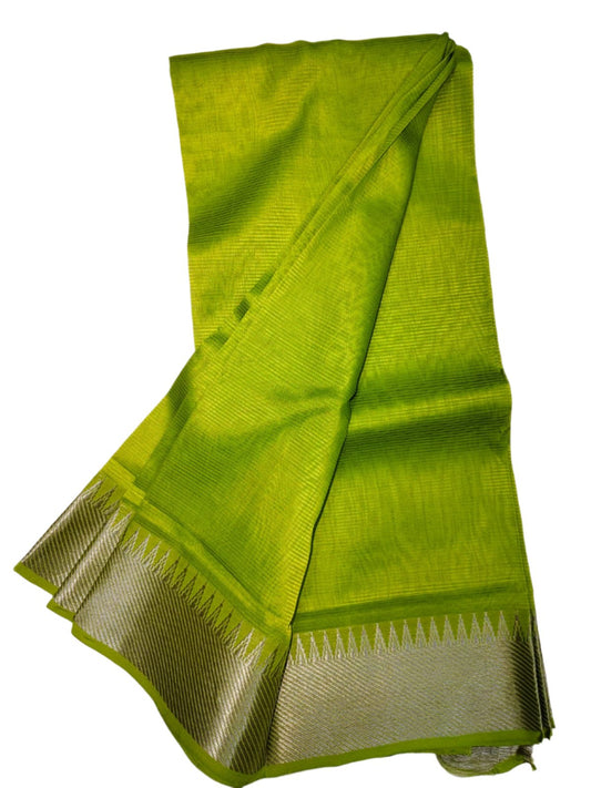 Mangalgiri Cotton Silk Parrot Green