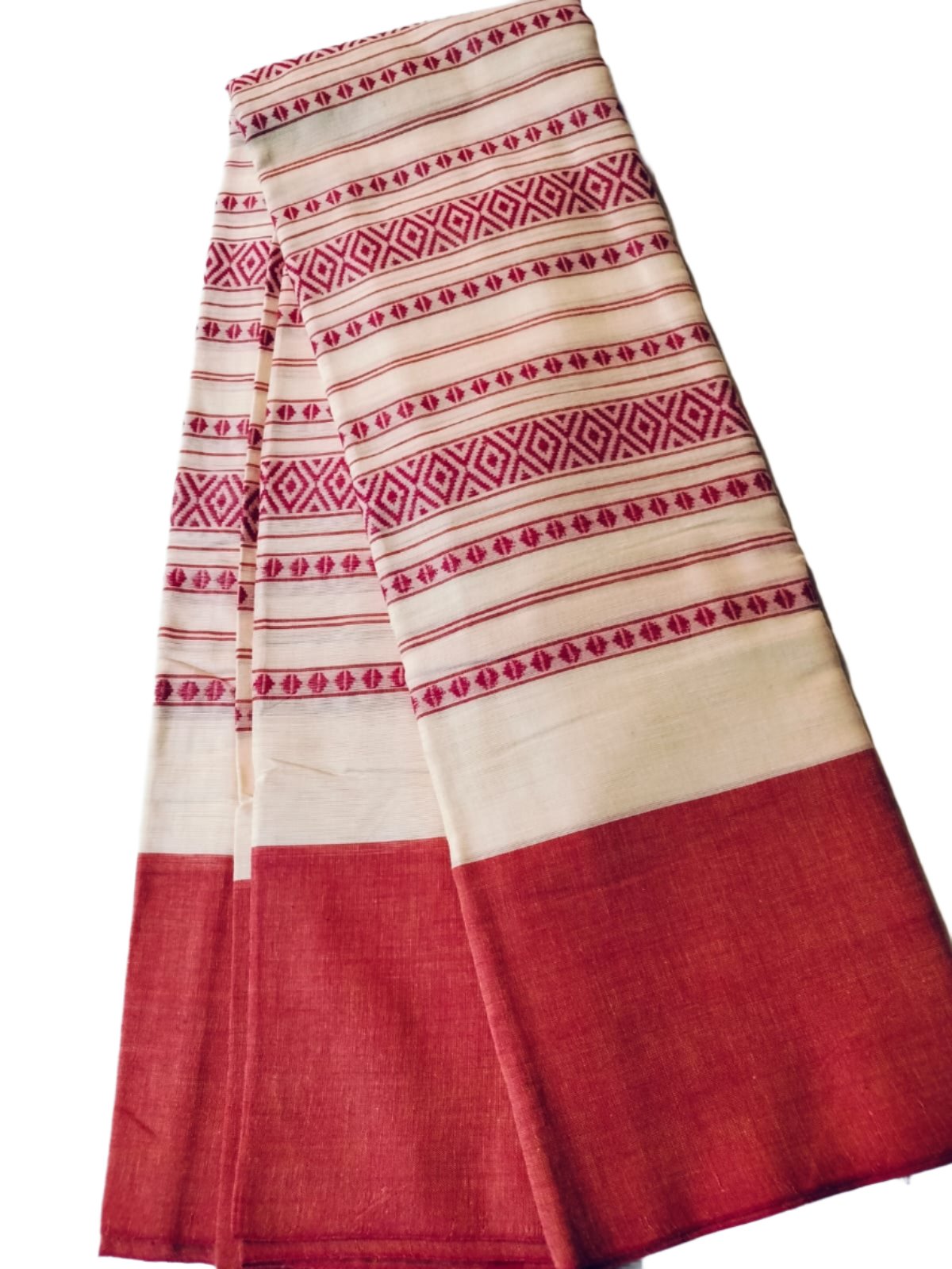 Dhaniakhalli Saree Cream with Brown