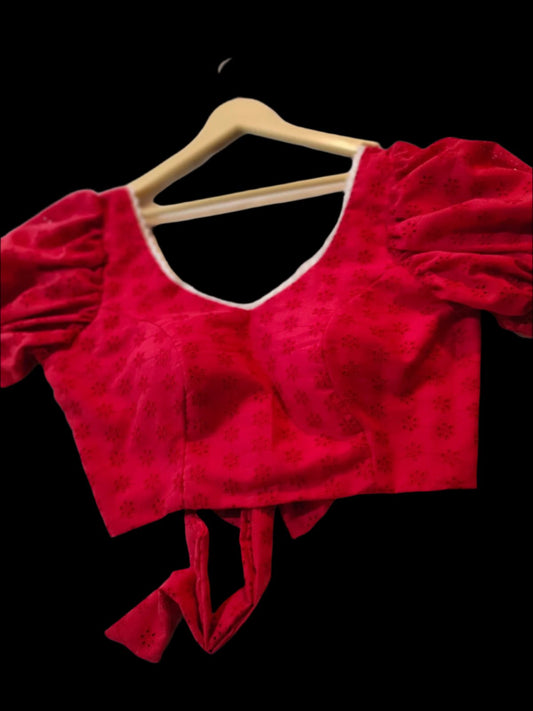 Designer Blouse Hakoba Red