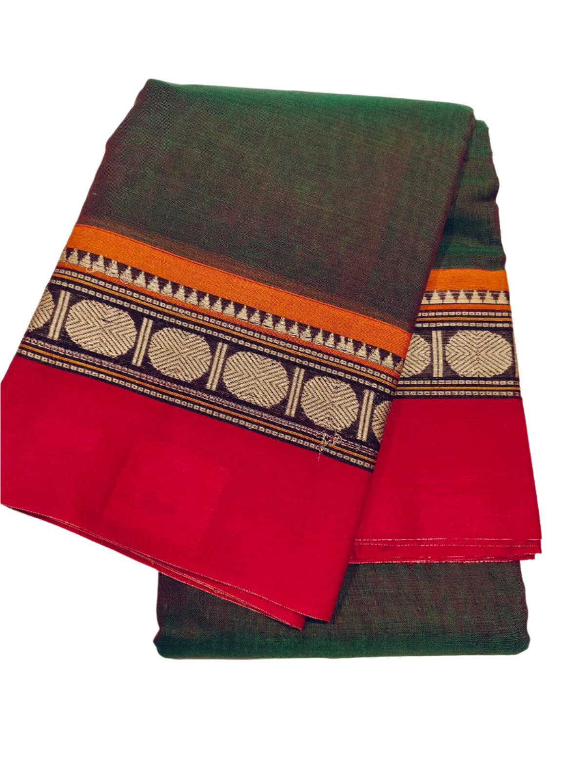 Narayanpet Cotton Saree Mahendi green