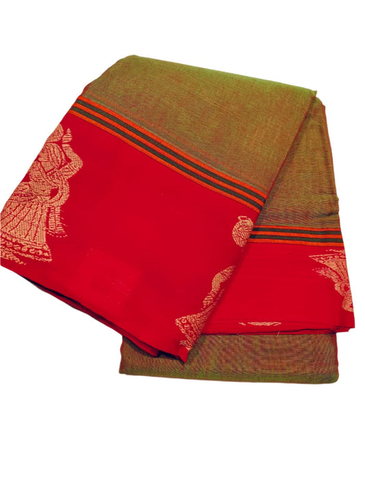 Narayanpet Cotton Saree Brown