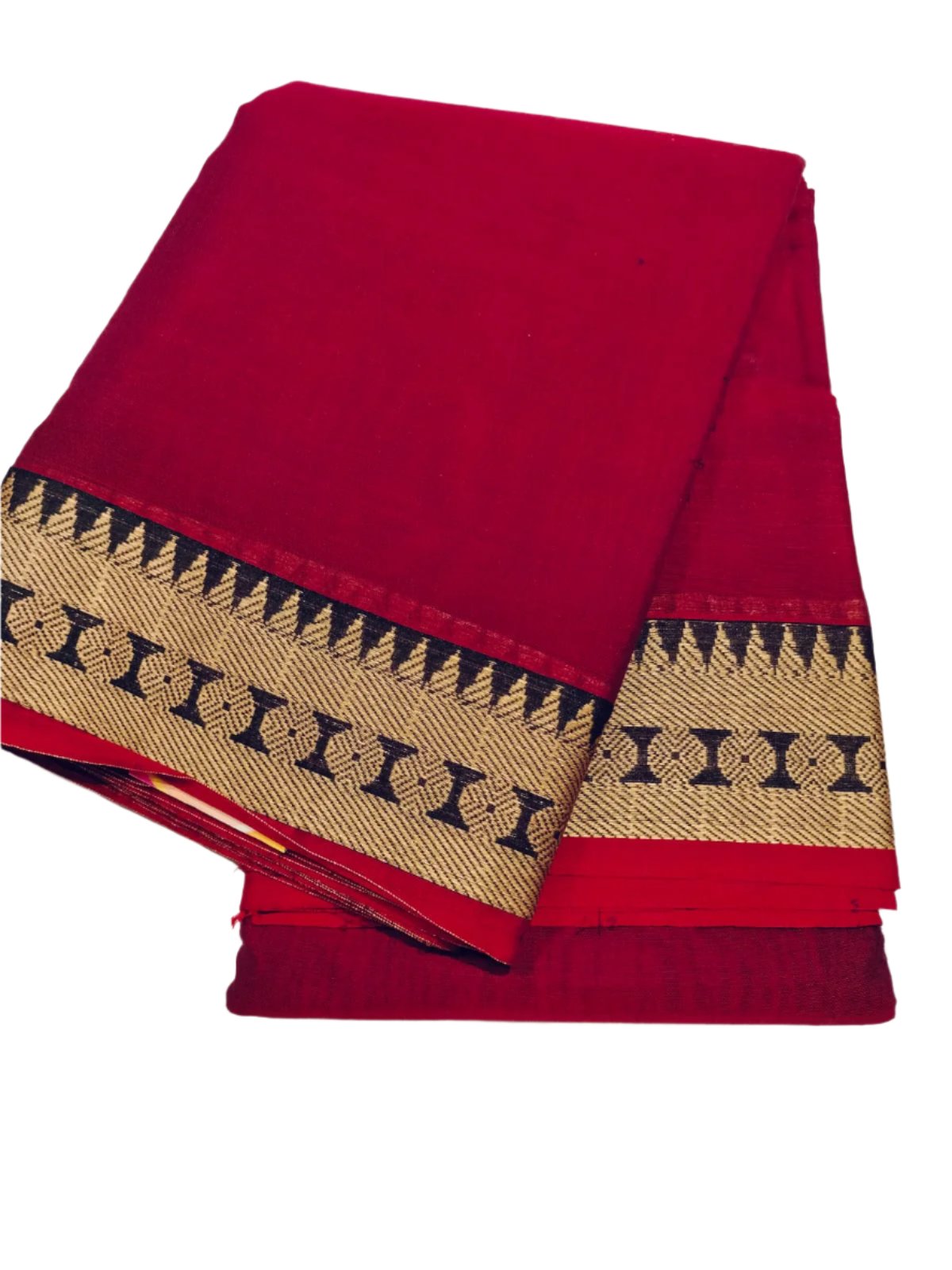 Narayanpet Cotton Saree Dark Red