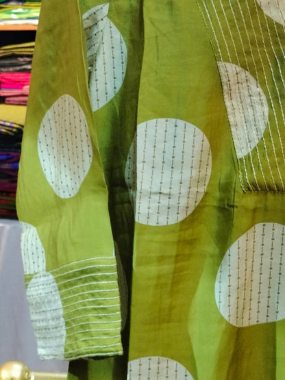 Designer Modal Silk Salwar Green