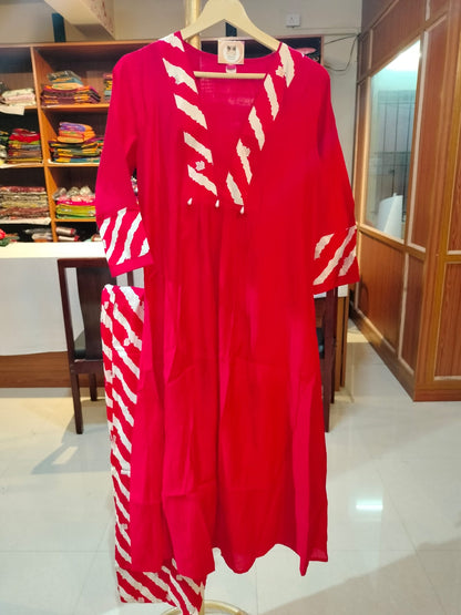 Designer Silk Salwar RED