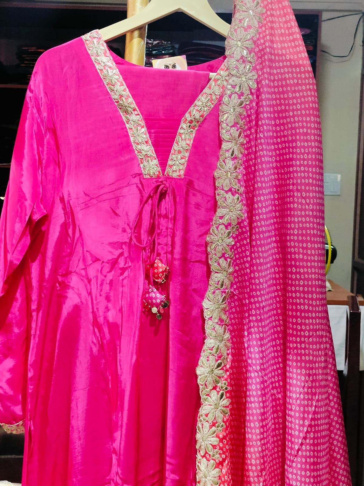 Designer Gajji Silk Salwar Majenta.