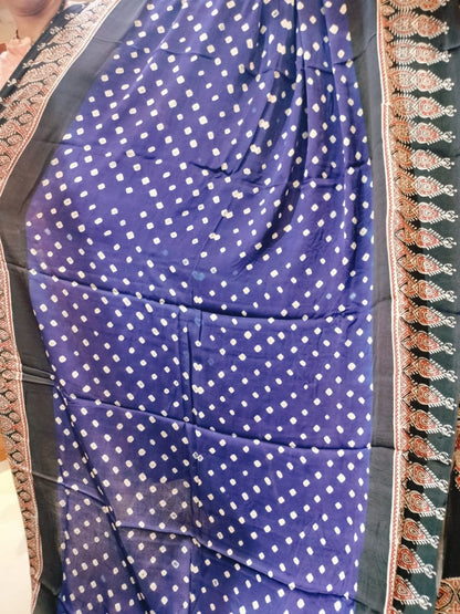 Ajrakh Modal Silk Purple