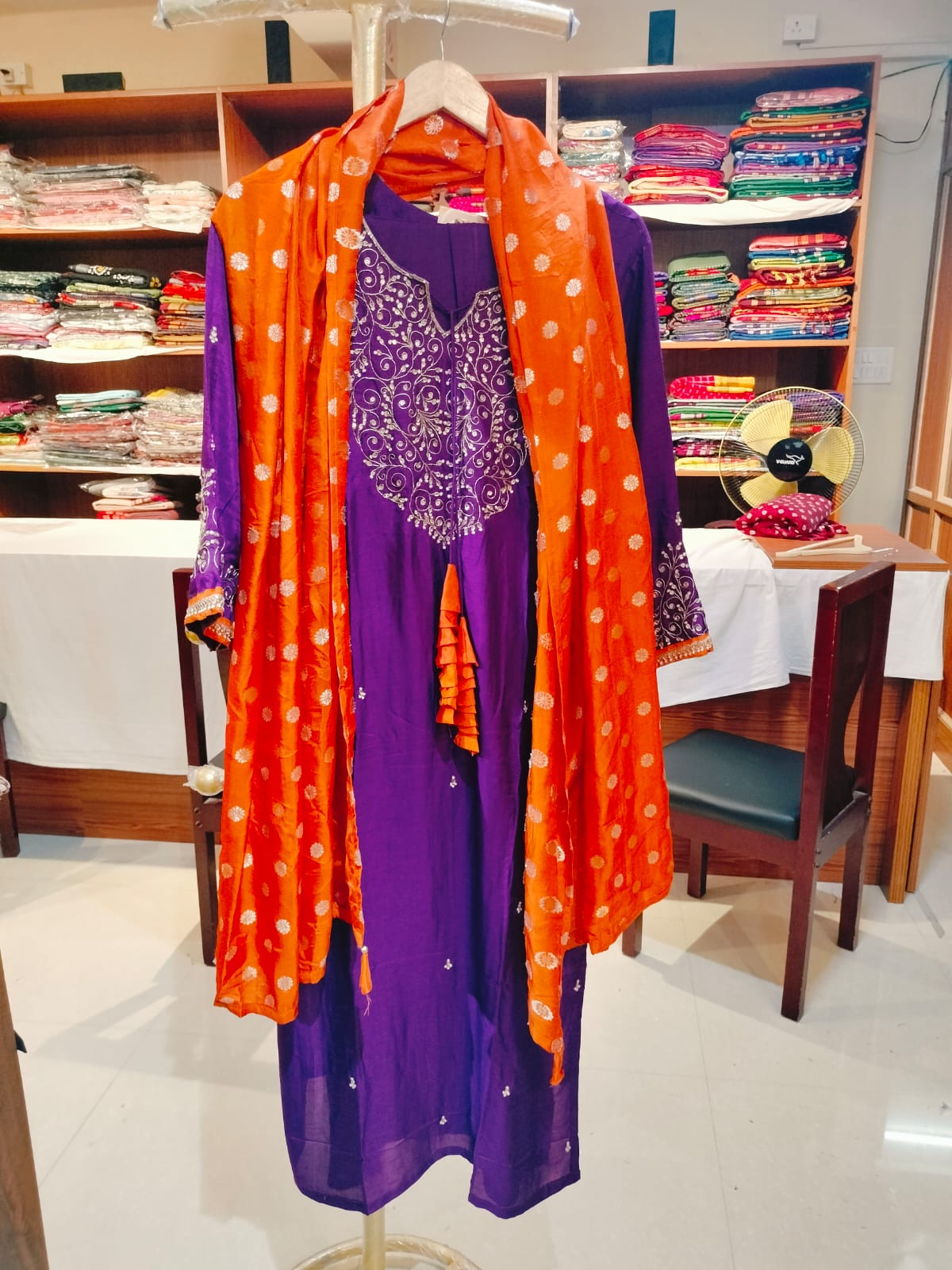 Designer silk salwar Purple