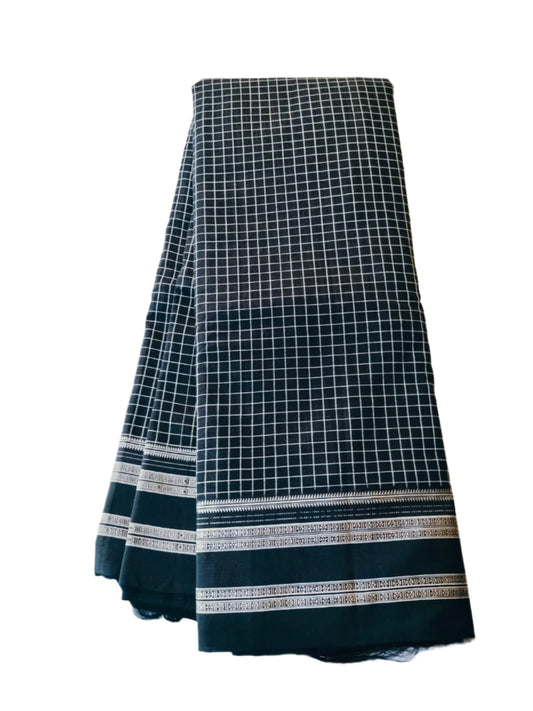 "Ilkal Handloom Saree with Raw Silk Pallu