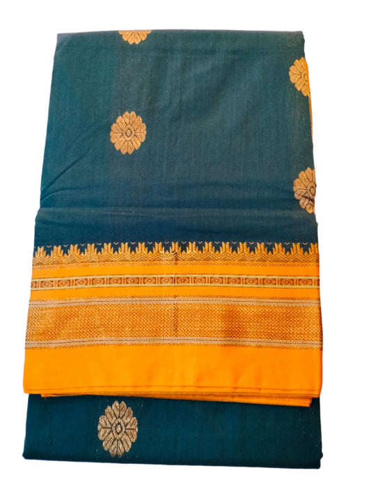 Ilkal Cotton Silk with Narayanpet Pallu Green