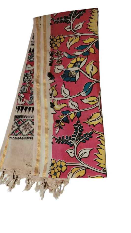 Kadi Kalamkari Dupattas – Hand-painted Cotton Dupattas Online