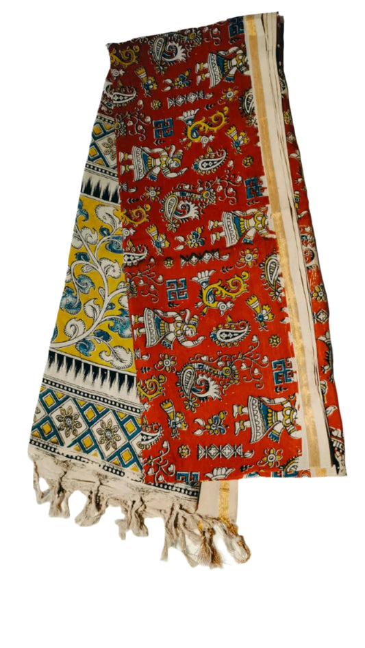Kadi Kalamkari Dupattas – Hand-painted Cotton Dupattas Online