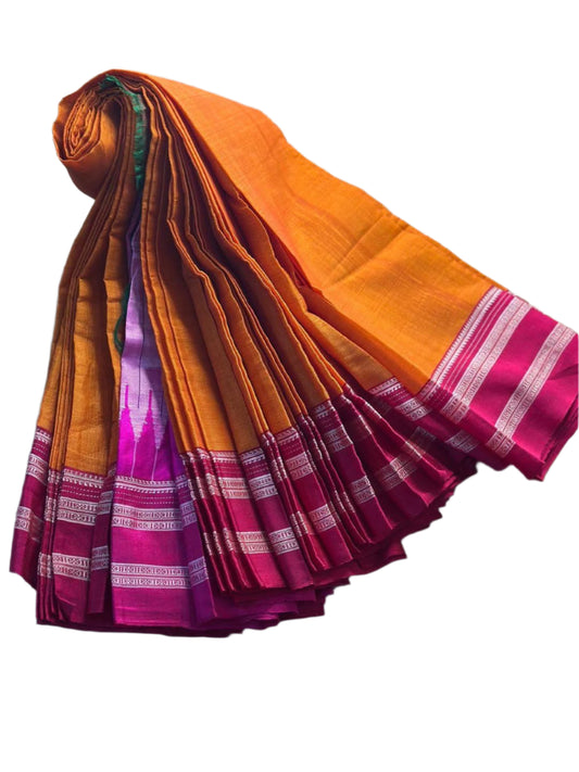 Ilkal Satin Silk Saree – Handwoven Elegance | Gruhini Silks