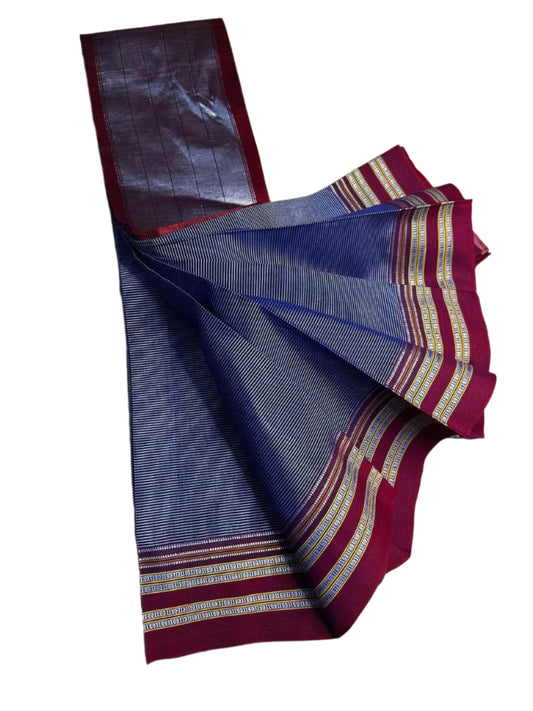 Ilkal Gaadi Border Silver blue
