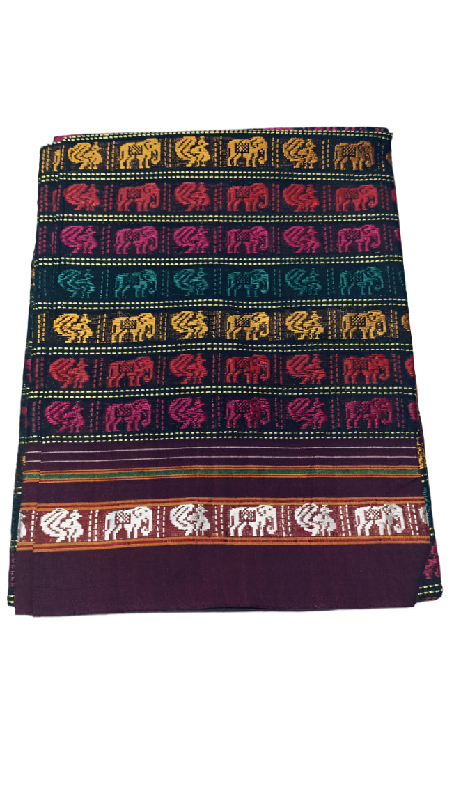 Handloom Pure Cotton Khun Blouse Pieces / Handloom Fabric Online