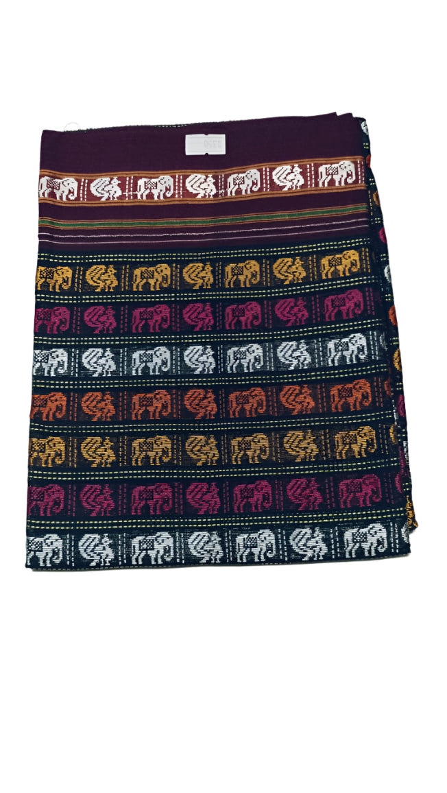 Handloom Pure Cotton Khun Blouse Pieces / Handloom Fabric Online