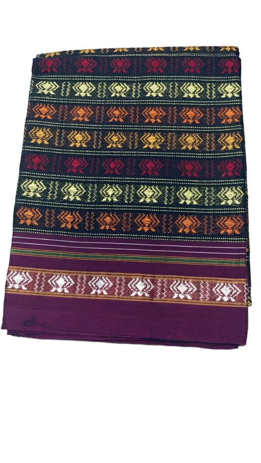 Handloom Pure Cotton Khun Blouse Pieces / Handloom Fabric Online
