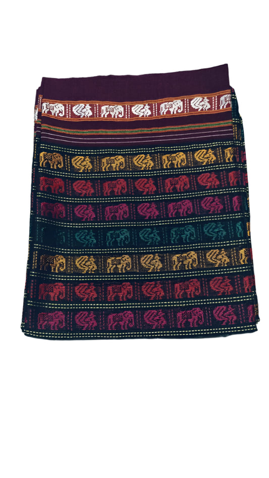 Handloom Pure Cotton Khun Blouse Pieces / Handloom Fabric Online