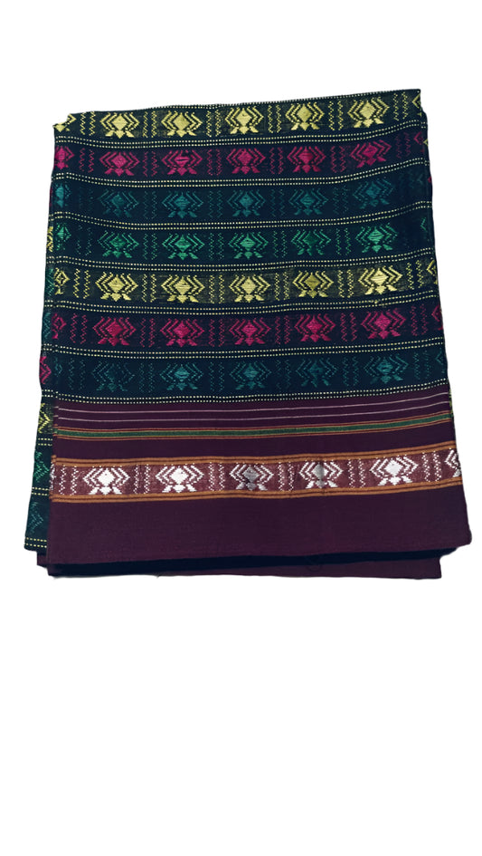 Handloom Pure Cotton Khun Blouse Pieces / Handloom Fabric Online