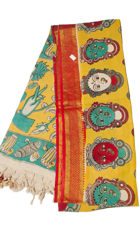 Buy Handcrafted Nizam border Kalamkari Dupatta – Authentic & Elegant Designs