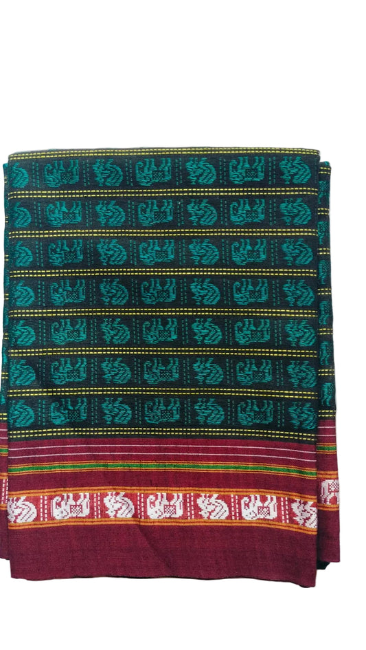 Handloom Pure Cotton Khun Blouse Pieces / Handloom Fabric Online
