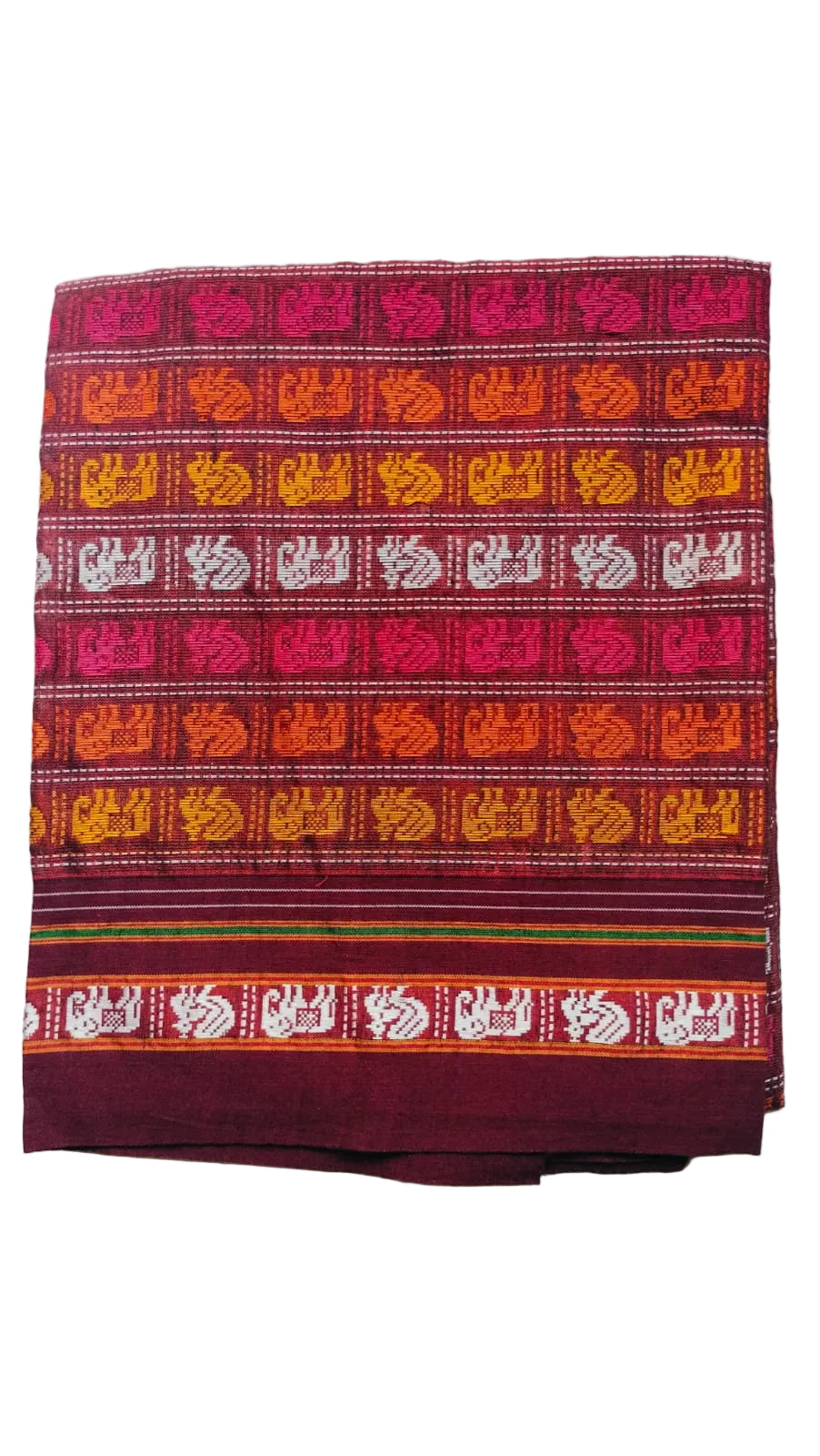 Handloom Pure Cotton Khun Blouse Pieces / Handloom Fabric Online