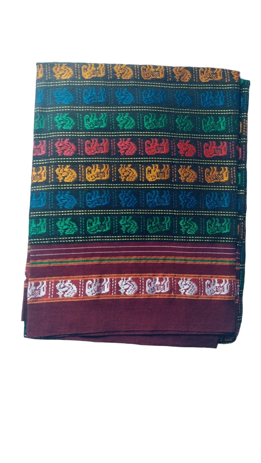 Handloom Pure Cotton Khun Blouse Pieces / Handloom Fabric Online