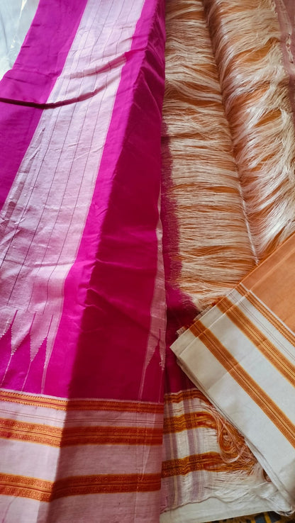 Ilkal Satin Silk Saree – Handwoven Elegance | Gruhini Silks