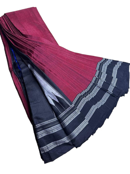 Ilkal Satin Silk Saree Maroon with