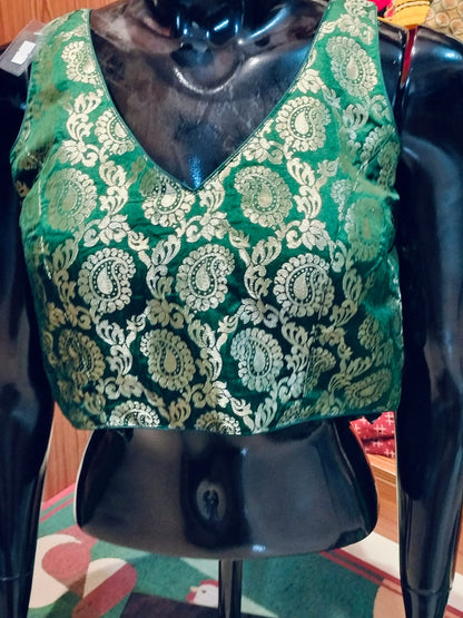 Banarasi Designer Blouse Green