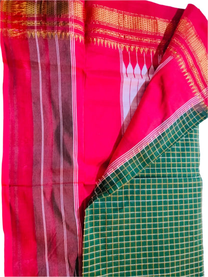 Ilkal Cotton Silk Saree Green