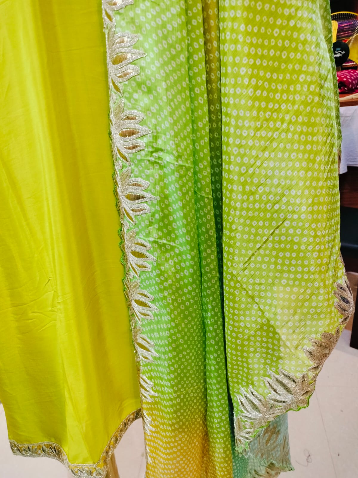 Designer Crepe Silk Salwar Green