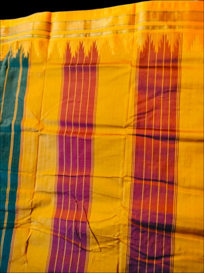 Ilkal Pure Cotton Saree with Tope Teni Pallu