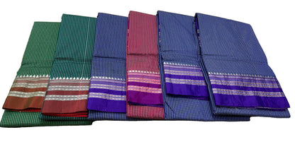 Narayanpet Cotton Silk Saree with Ilkal Topi Teni Pallu | Handcrafted Weave