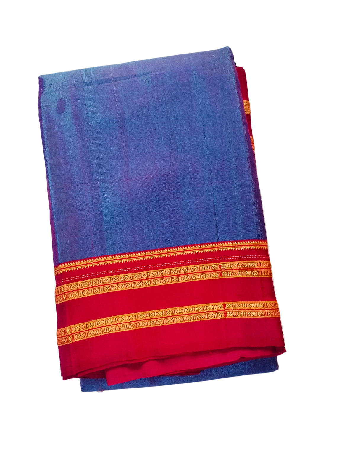 Ilkal Satin Silk Saree - dual tone Blue
