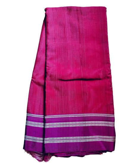 Ilkal Satin Silk Saree - Purple pink