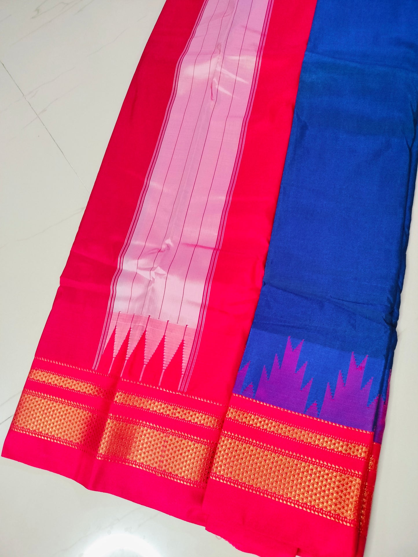 Ilkal Temple Border Saree