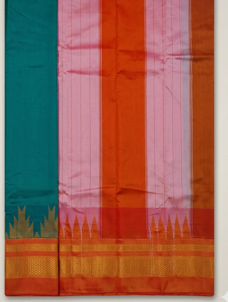 Ilkal Temple Border Saree