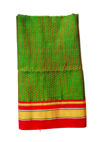 Khun Blouse Fabric - Green and Red