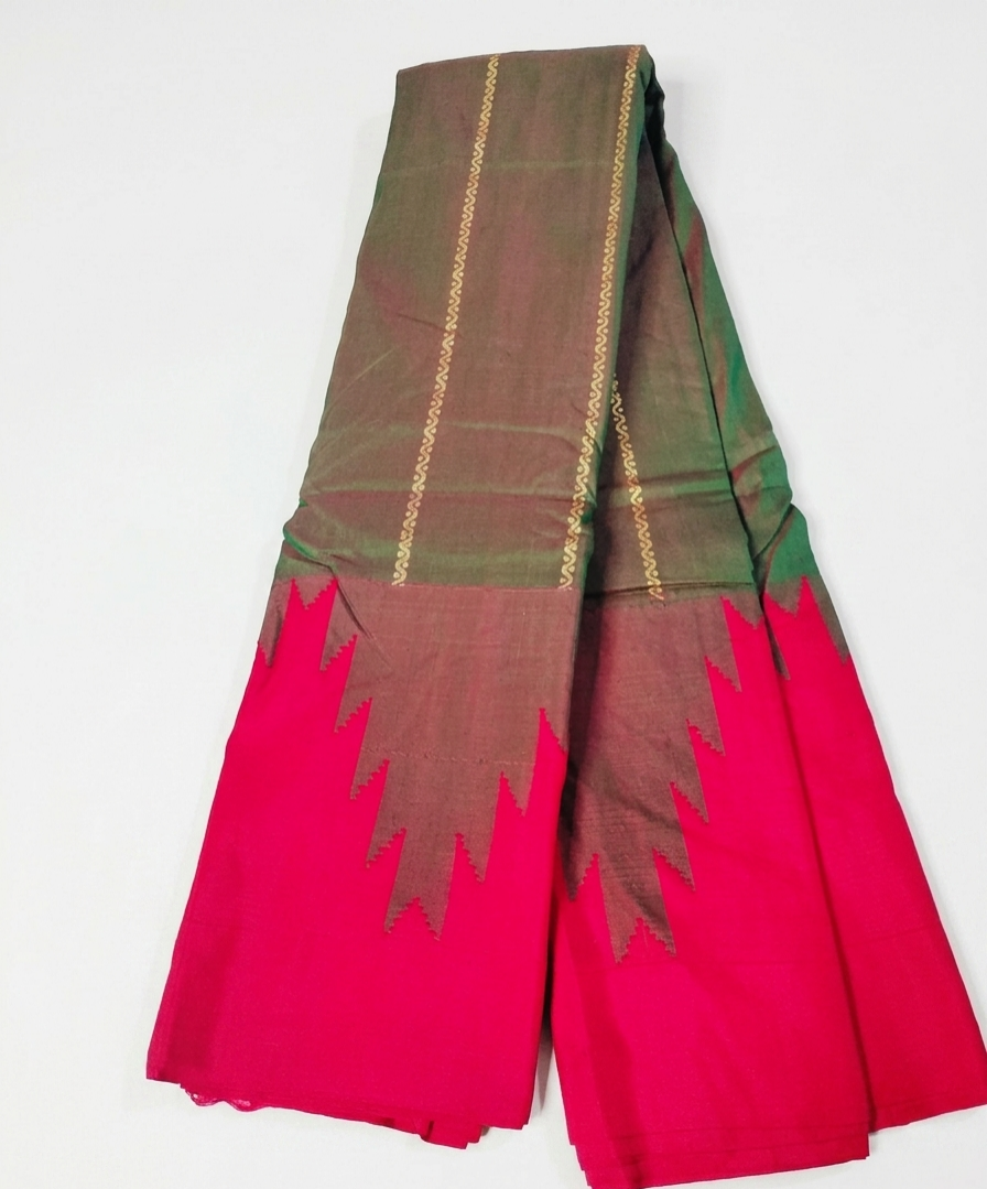 Ilkal Temple Border Saree