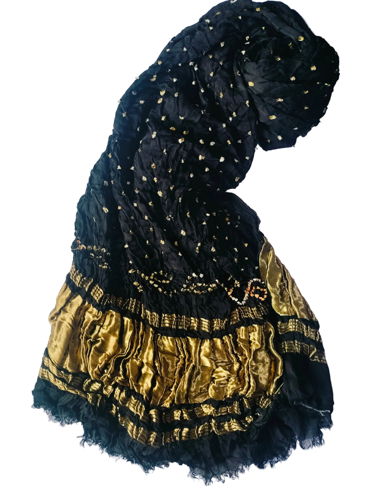 Bandhej Pure Modal Silk Dupattas - Black